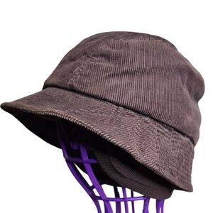 Vintage Crown Cap Corduroy Winter Hat Quilted Lining Union Made in Canada Size 7